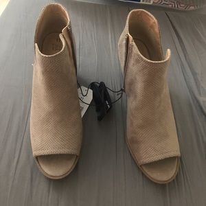 Brown Peeptoe Booties
